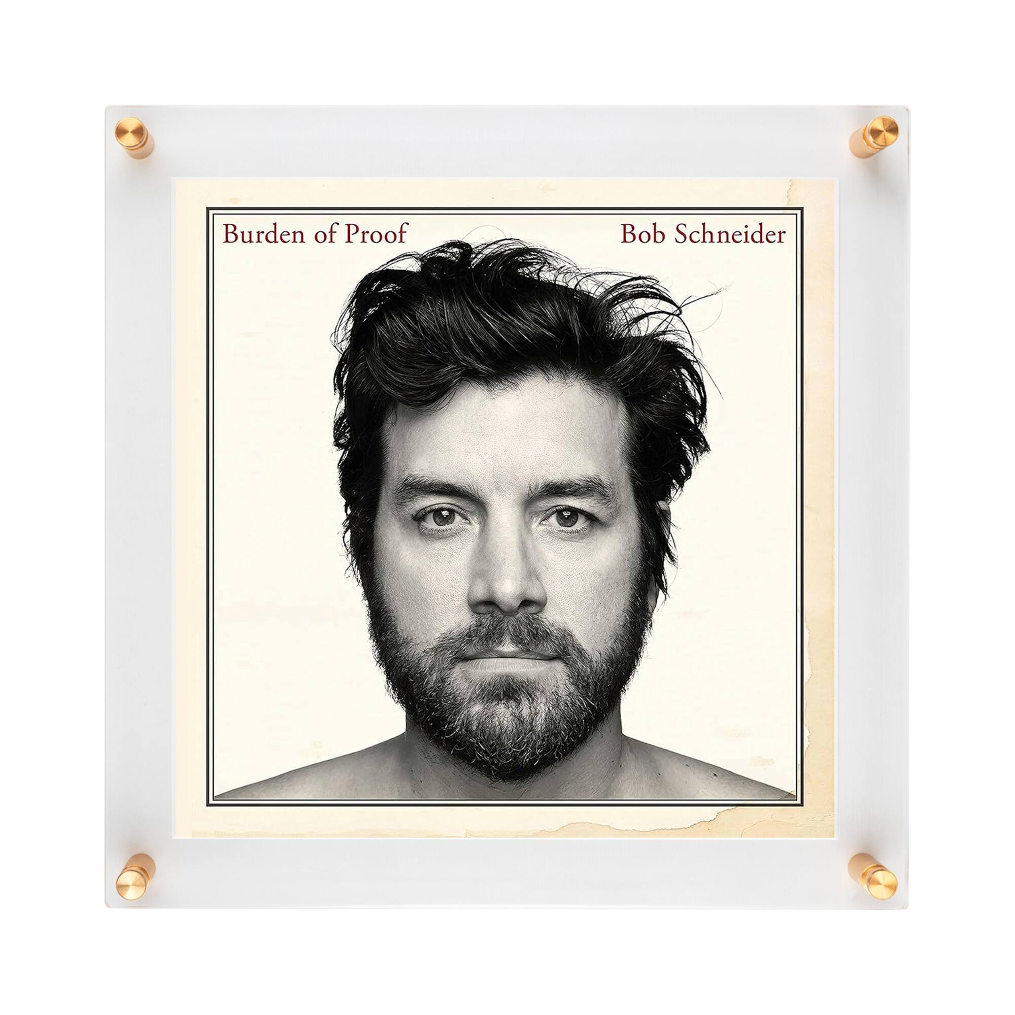 Wexel Art 12'' x 12'' Acrylic Floating Frame for Album Covers with Gold Hardware